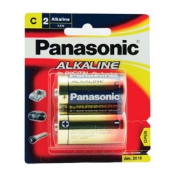 Panasonic Alkaline C Battery, Pack of 2