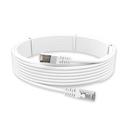 Quantum RJ45 Ethernet Patch/LAN Cable with Gold Plated Connectors Supports Upto 1000Mbps -32Feet (10 Meters), White