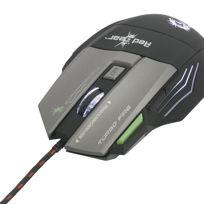 Dragonwar ELE-G9 Thor USB Wired Blue Track and Blue Sensor Gaming Mouse with Macro Function with Mousepad for PC Gamers