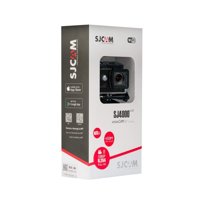 SJCAM SJ4000 WiFi 12MP Optical Full HD WiFi Sports Action Camera 170�Wide FOV 30M Waterproof DV Camcorder, Black SJCAM SJ4000 WiFi 12MP Optical Full HD WiFi Sports Action Camera 170�Wide FOV 30M Waterproof DV Camcorder, Black
