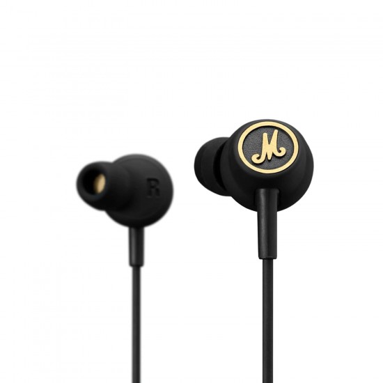 Marshall 4090940 Mode EQ Wired in Ear Headphone with Mic (Black/Brass)