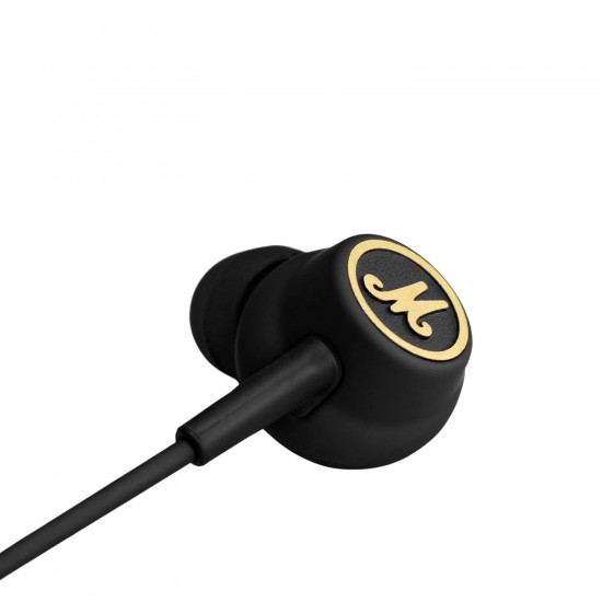 Marshall 4090940 Mode EQ Wired in Ear Headphone with Mic (Black/Brass)