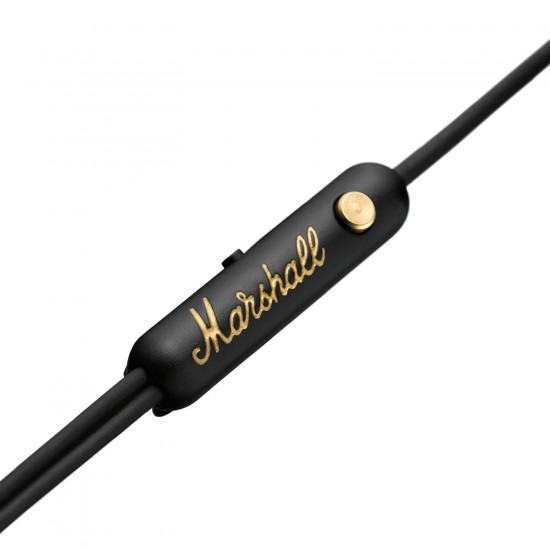 Marshall 4090940 Mode EQ Wired in Ear Headphone with Mic (Black/Brass)