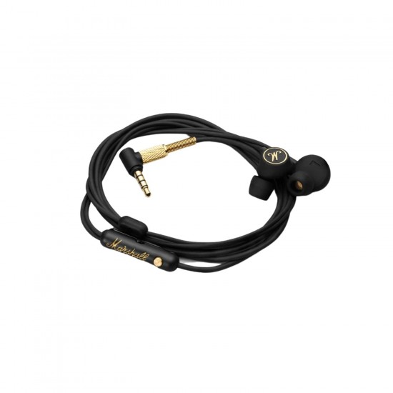 Marshall 4090940 Mode EQ Wired in Ear Headphone with Mic (Black/Brass)