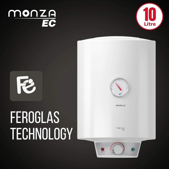 Havells Monza EC 25 L Storage Water Heater, Metallic Body, 2000 W, With Free Flexi Pipe and Free Installation