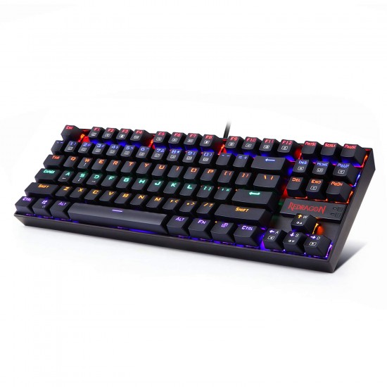 Redragon Kumara K552 Rainbow LED Backlit TKL Ten Key-Less Mechanical Wired Gaming Keyboard Without Numlock Keys (Black)Redragon Kumara K552 Rainbow LED Backlit TKL Ten Key-Less Mechanical Wired Gaming Keyboard Without Numlock Keys (Black)