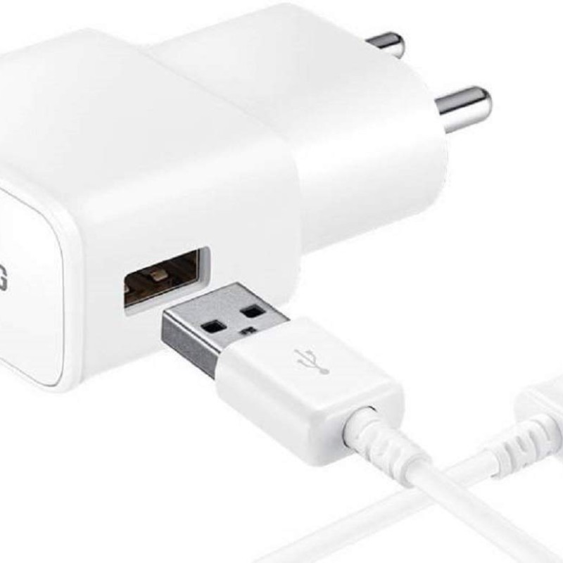 Samsung Original 15W Single Port, USB-A Charger (Cable Included), White Samsung Original 15W Single Port, USB-A Charger (Cable Included), White