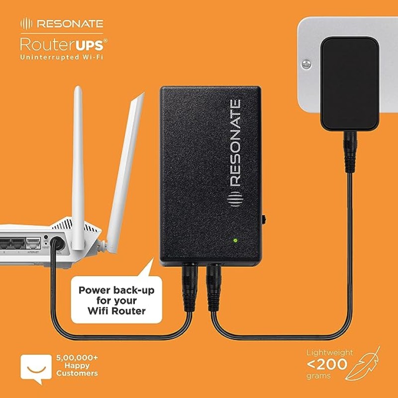 RESONATE RouterUPS CRU12V2A | Zero Drop | UPS for WiFi Router RESONATE RouterUPS CRU12V2A | Zero Drop | UPS for WiFi Router