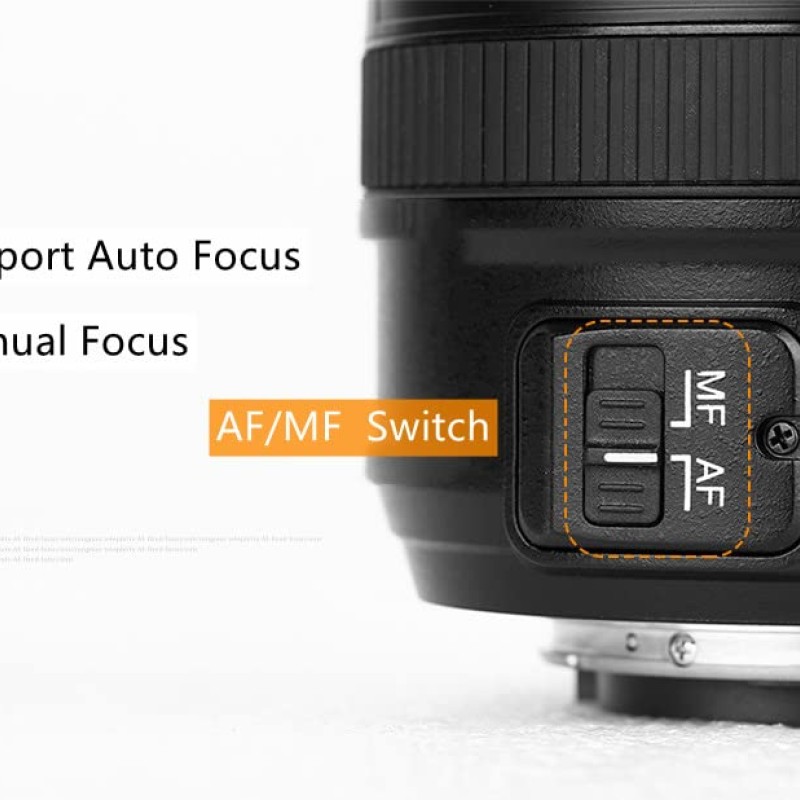 Yongnuo YN50mm F1.8 Standard Prime Lens Large Aperture Auto Manual Focus, Black