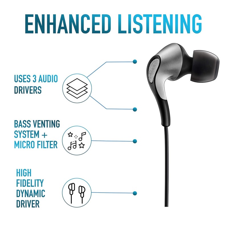 Meizu Flow 3-Driver Hybrid Earphones (Silver),in-Ear,Wired Meizu Flow 3-Driver Hybrid Earphones (Silver),in-Ear,Wired