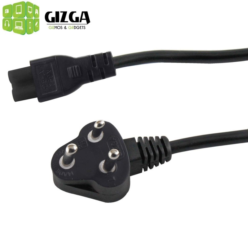 Gizga Essentials Laptop Power Cable Cord- 3 Pin Adapter (ISI Certified, 1 meter /3.3 Feet) Gizga Essentials Laptop Power Cable Cord- 3 Pin Adapter (ISI Certified, 1 meter /3.3 Feet)