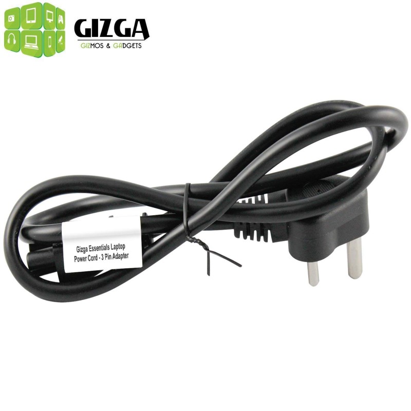 Gizga Essentials Laptop Power Cable Cord- 3 Pin Adapter (ISI Certified, 1 meter /3.3 Feet) Gizga Essentials Laptop Power Cable Cord- 3 Pin Adapter (ISI Certified, 1 meter /3.3 Feet)