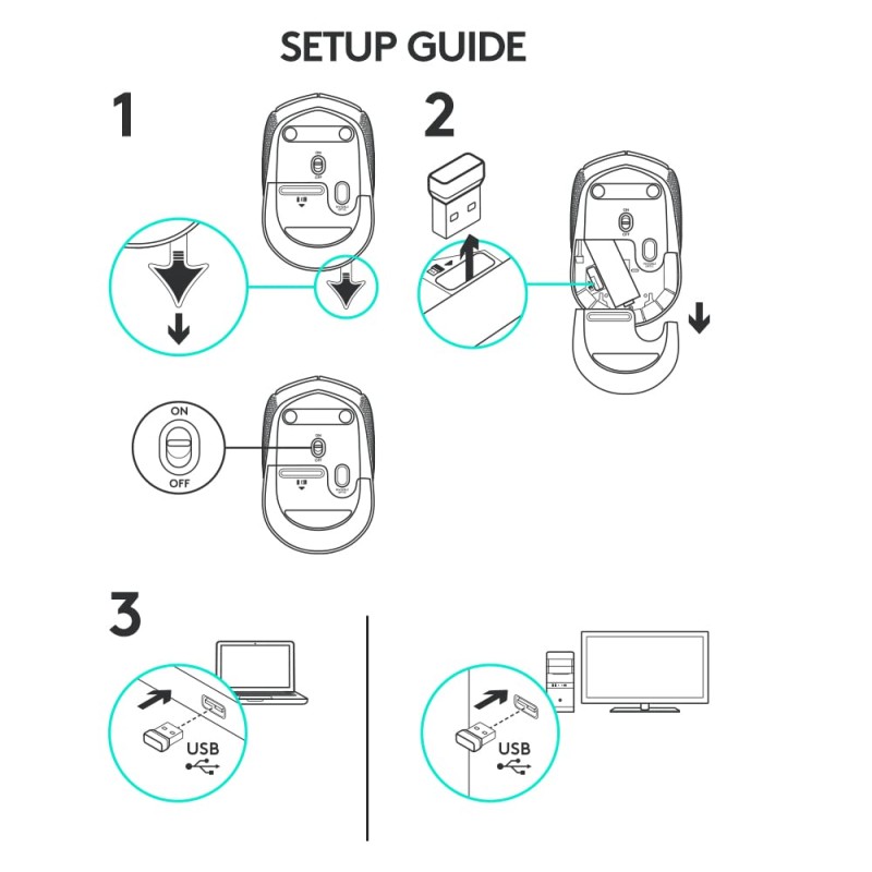 Logitech B170 Wireless Mouse, 2.4 GHz - Black Logitech B170 Wireless Mouse, 2.4 GHz - Black