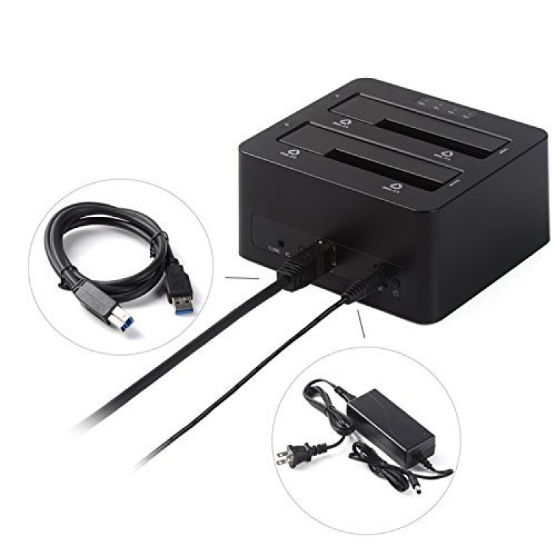 ORICO 6629US3-C USB3.0 to SATA3.0 Dual Bay External Hard Drive Docking Station -Black ORICO 6629US3-C USB3.0 to SATA3.0 Dual Bay External Hard Drive Docking Station -Black