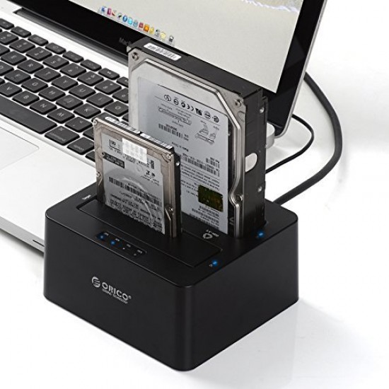 ORICO 6629US3-C USB3.0 to SATA3.0 Dual Bay External Hard Drive Docking Station -Black