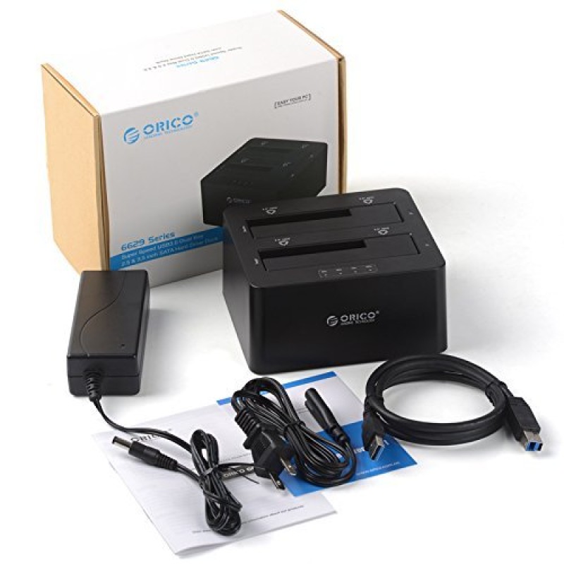 ORICO 6629US3-C USB3.0 to SATA3.0 Dual Bay External Hard Drive Docking Station -Black ORICO 6629US3-C USB3.0 to SATA3.0 Dual Bay External Hard Drive Docking Station -Black