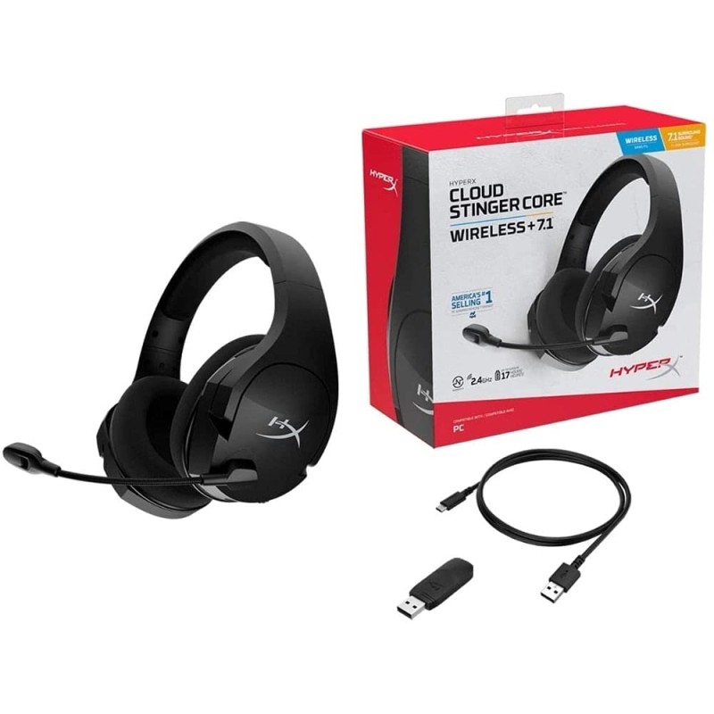 HyperX Cloud Stinger Core Wireless On Ear Headphones with Mic (Black) HyperX Cloud Stinger Core Wireless On Ear Headphones with Mic (Black)