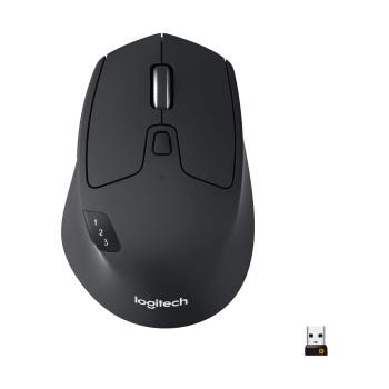 Logitech M720 Triathlon Multi-Device Wireless Mouse, Bluetooth - Black