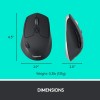 Logitech M720 Triathlon Multi-Device Wireless Mouse, Bluetooth - Black