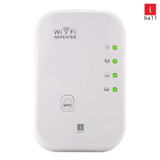 iBall 300M Wi-Fi Range Extender/Access Point/Wireless Repeater/Signal Booster, White- iB-WRR312N