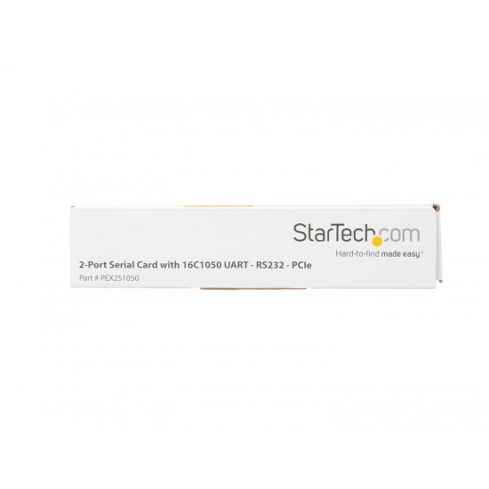 StarTech.com PCI Express Serial Card – 2 Port – Dual Channel 16C1050 UART – Serial Port PCI Card – Serial Expansion Card