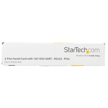 StarTech.com PCI Express Serial Card � 2 Port � Dual Channel 16C1050 UART � Serial Port PCI Card � Serial Expansion Card StarTech.com PCI Express Serial Card � 2 Port � Dual Channel 16C1050 UART � Serial Port PCI Card � Serial Expansion Card