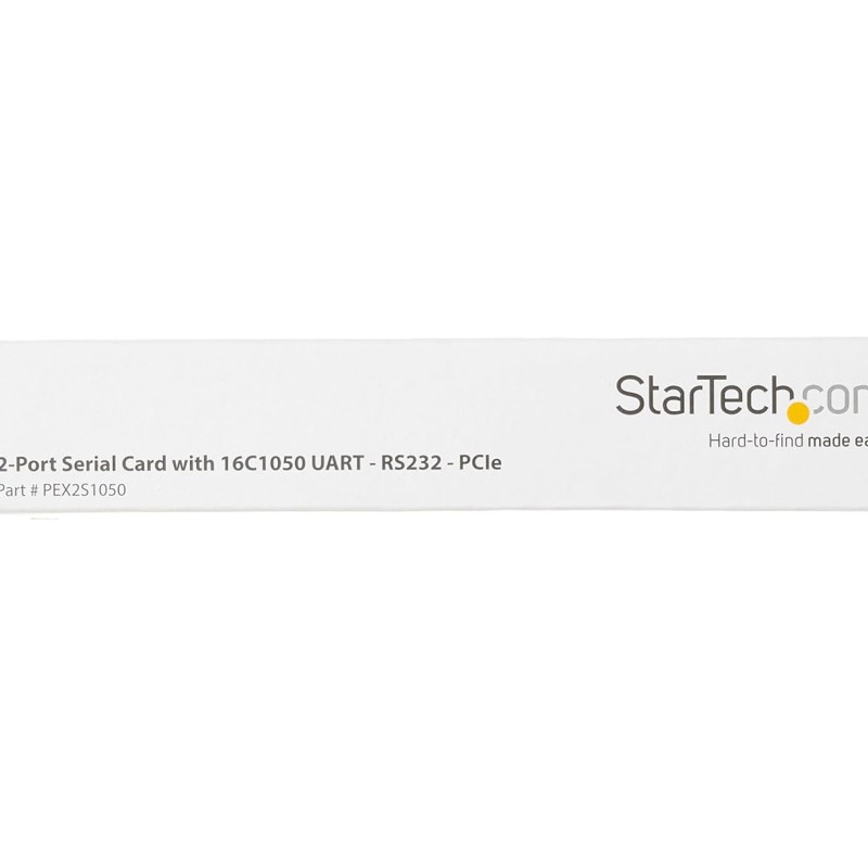 StarTech.com PCI Express Serial Card � 2 Port � Dual Channel 16C1050 UART � Serial Port PCI Card � Serial Expansion Card StarTech.com PCI Express Serial Card � 2 Port � Dual Channel 16C1050 UART � Serial Port PCI Card � Serial Expansion Card