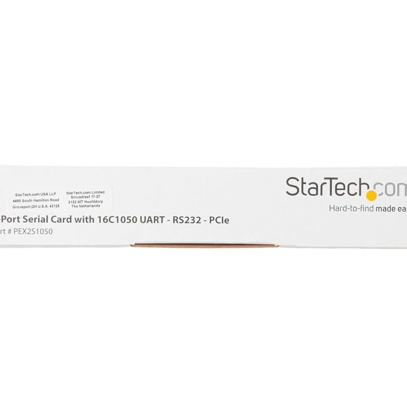 StarTech.com PCI Express Serial Card � 2 Port � Dual Channel 16C1050 UART � Serial Port PCI Card � Serial Expansion Card StarTech.com PCI Express Serial Card � 2 Port � Dual Channel 16C1050 UART � Serial Port PCI Card � Serial Expansion Card