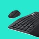 Logitech MK850 Multi-Device Wireless Keyboard and Mouse Set, 2.4GHz Wireless & Bluetooth, Curved Keyframe , 12 Programmable Keys, 3-Year Battery Life, PC/Mac