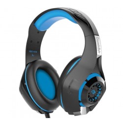 Cosmic Byte GS410 Wired Over-ear Headphones with Mic (Black/Blue, Pack Of 1)