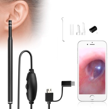 Magideal ZORBES� 1.5m Ear Otoscope USB Microscope Borescope Inspection Camera with 6LED 5.5mm