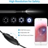 Magideal ZORBES� 1.5m Ear Otoscope USB Microscope Borescope Inspection Camera with 6LED 5.5mm