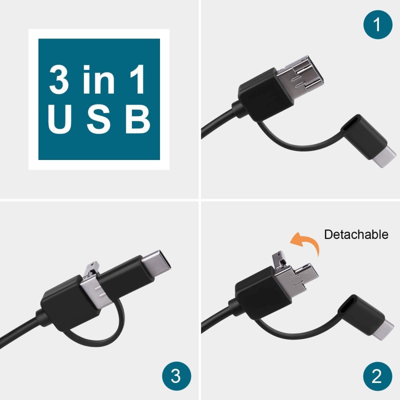 Magideal ZORBES� 1.5m Ear Otoscope USB Microscope Borescope Inspection Camera with 6LED 5.5mm