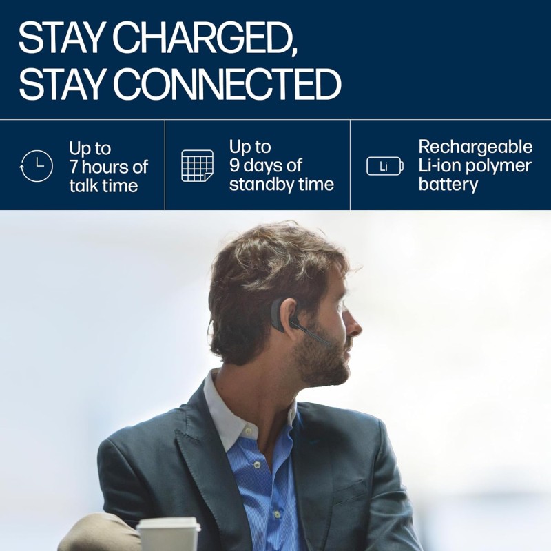 Poly Voyager 5200 Wireless Headset,Single-Ear W/Noise-Canceling Mic - Black Poly Voyager 5200 Wireless Headset,Single-Ear W/Noise-Canceling Mic - Black