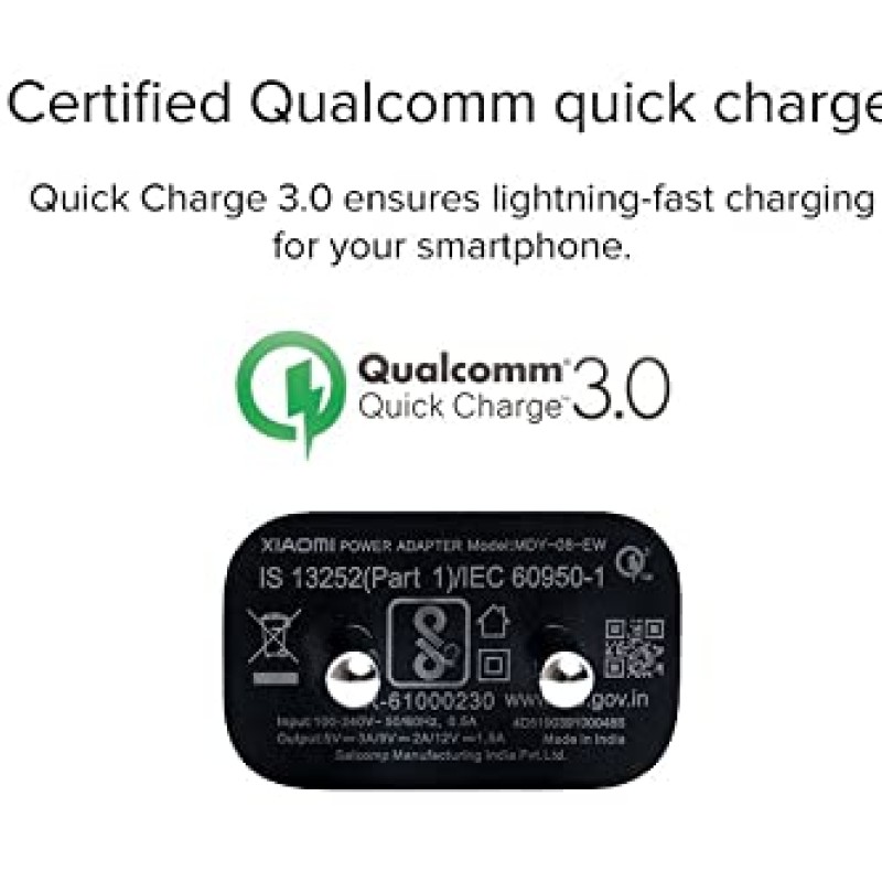 Mi QC 3.0 (9V) Charger|18W Wall Charger Power Banks