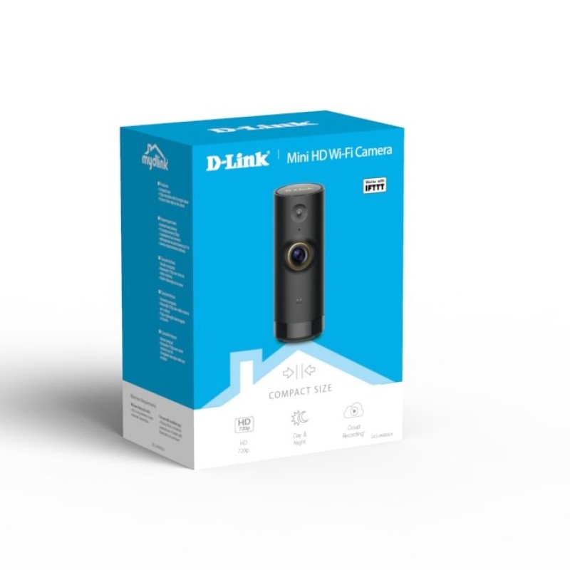 D-Link DCS-P6000LH Mini HD Wi-Fi Camera Compatible with Alexa (Black)