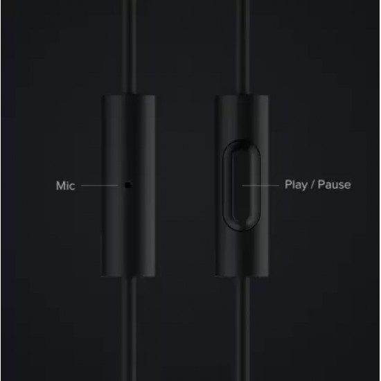 Mi Basic Wired Headset with Mic  (Black, In the Ear)