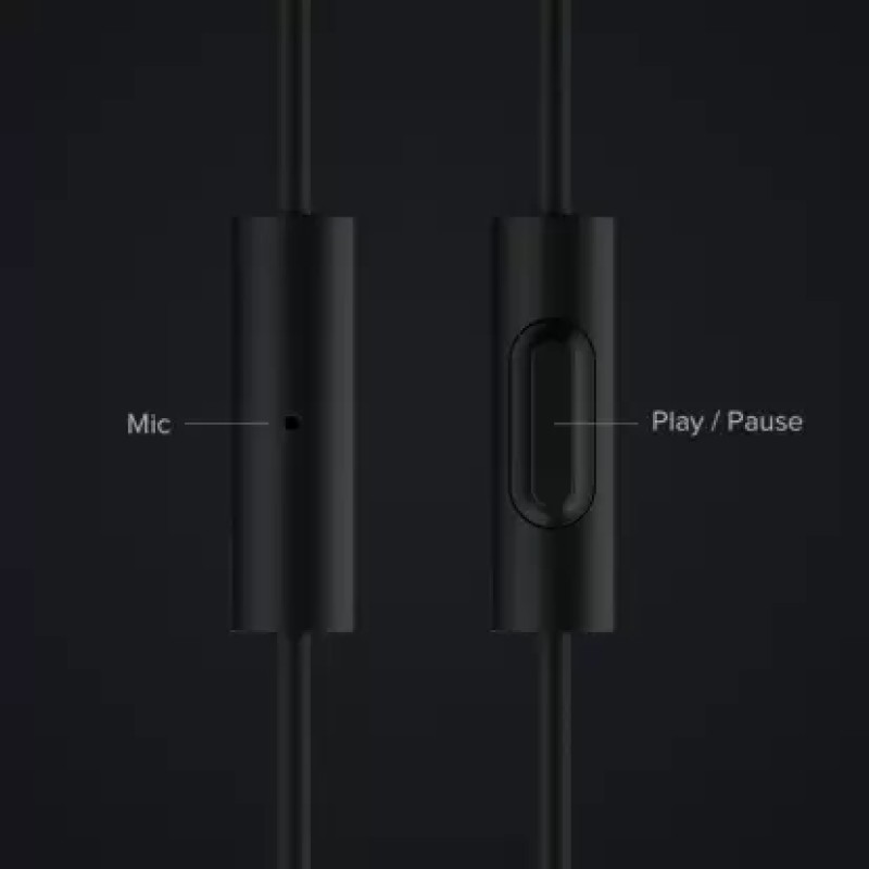 Mi Basic Wired Headset with Mic  (Black, In the Ear)