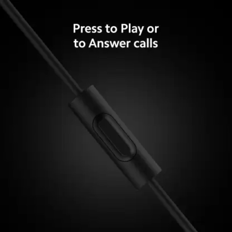 Mi Basic Wired Headset with Mic  (Black, In the Ear)