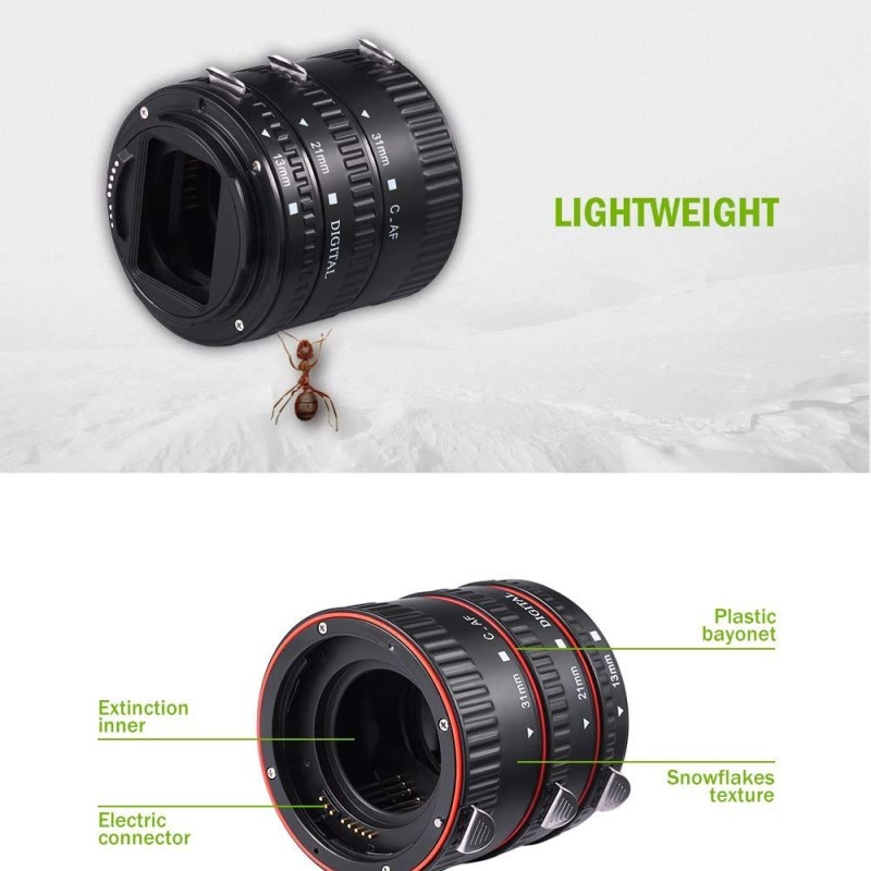 Zorbes WEIHE Auto Focus Macro Plastic Extension Tube for Canon EF S Lens