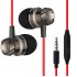 pTron HBE6 Headphone (High Bass Earphones) Metal in-Ear Wired Headset with Mic for All Smartphones (Red & Black)