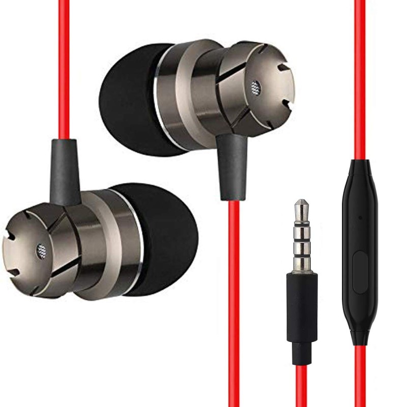 pTron HBE6 Headphone (High Bass Earphones) Metal in-Ear Wired Headset with Mic for All Smartphones (Red & Black) pTron HBE6 Headphone (High Bass Earphones) Metal in-Ear Wired Headset with Mic for All Smartphones (Red & Black)