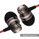 pTron HBE6 Headphone (High Bass Earphones) Metal in-Ear Wired Headset with Mic for All Smartphones (Red & Black)