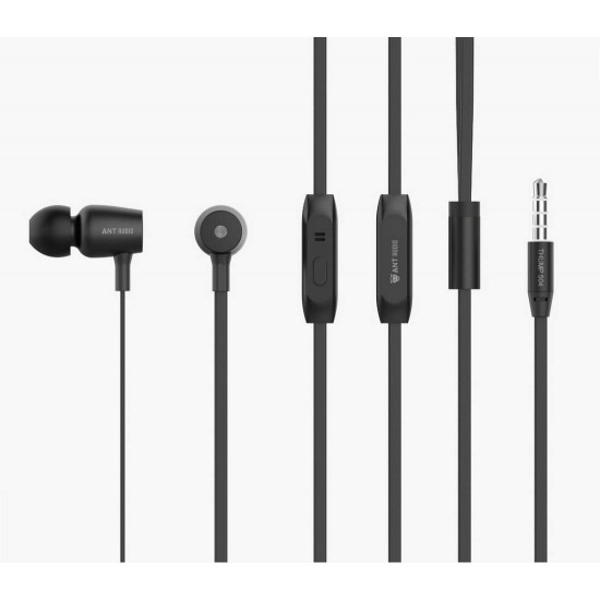 Ant Audio Thump 504 Wired Portable Hi-Fi Earphone with Mic (Black)