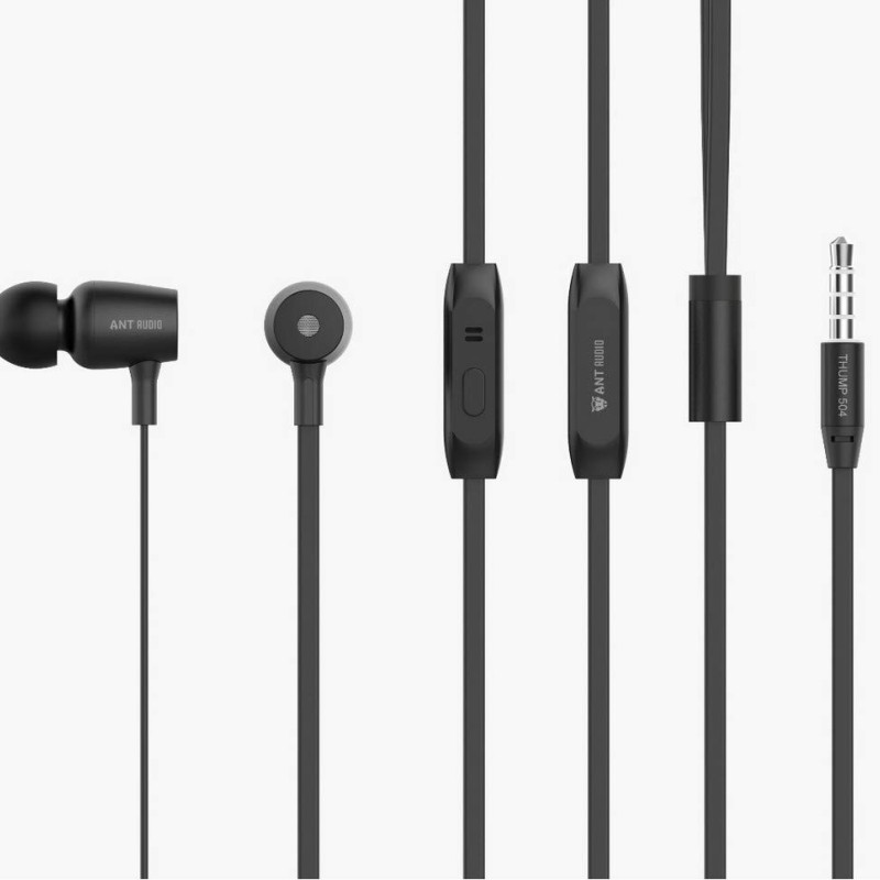 Ant Audio Thump 504 Wired Portable Hi-Fi Earphone with Mic (Black) Ant Audio Thump 504 Wired Portable Hi-Fi Earphone with Mic (Black)