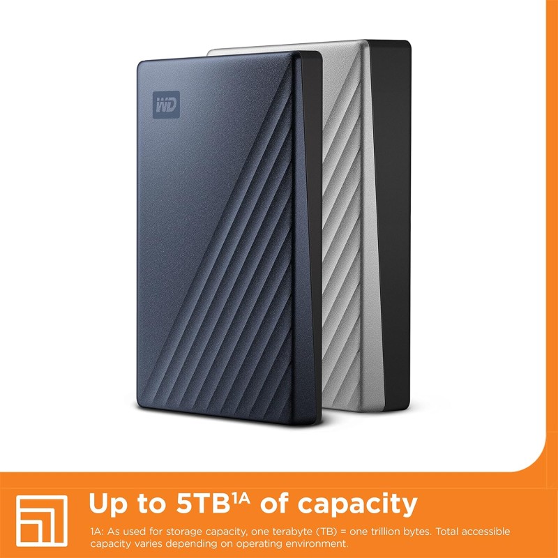 Western Digital WD 4TB My Passport Ultra Portable Hard Disk Metal Drive, USB-C & USB 3.1 with Automatic Backup Western Digital WD 4TB My Passport Ultra Portable Hard Disk Metal Drive, USB-C & USB 3.1 with Automatic Backup