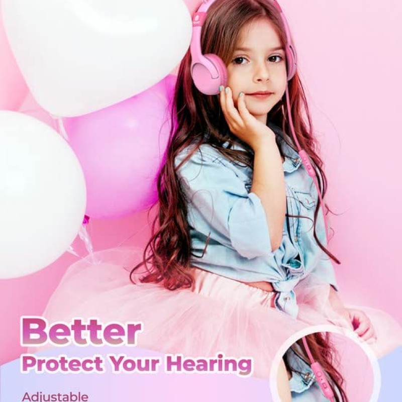 iClever Kids Headphones for Girls, On Ear Headphones Birthday Gift for Girls iClever Kids Headphones for Girls, On Ear Headphones Birthday Gift for Girls