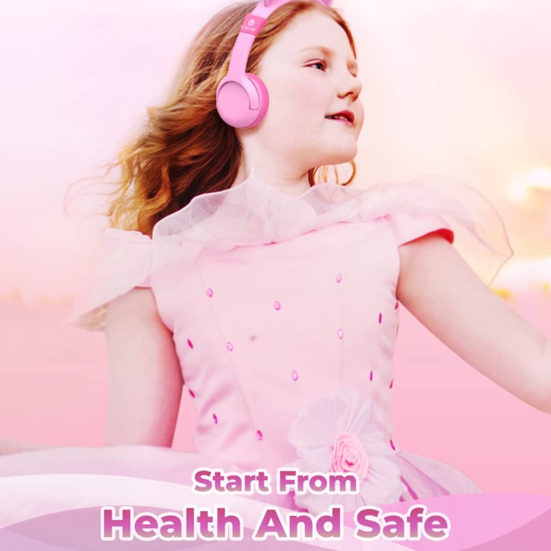 iClever Kids Headphones for Girls, On Ear Headphones Birthday Gift for Girls iClever Kids Headphones for Girls, On Ear Headphones Birthday Gift for Girls