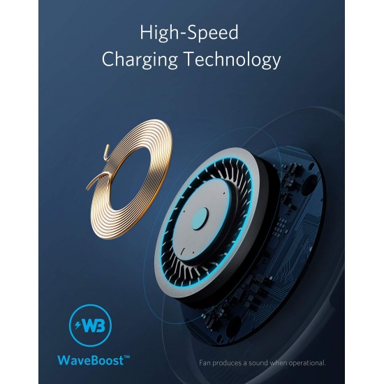 Anker Wireless Charger, PowerWave 7.5 Pad with Internal Cooling Fan