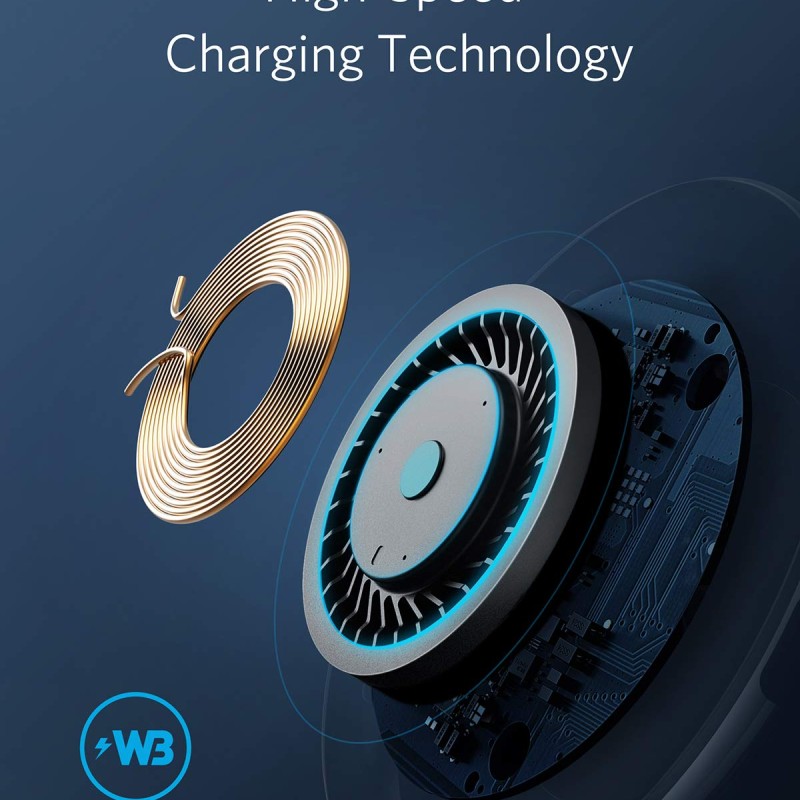 Anker Wireless Charger, PowerWave 7.5 Pad with Internal Cooling Fan Anker Wireless Charger, PowerWave 7.5 Pad with Internal Cooling Fan